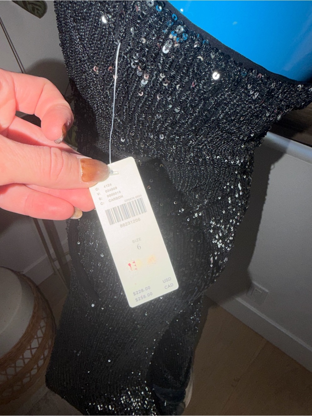 NWT Anthropologie Gunmetal Sequin Halter Jumpsuit - Picture 7 of 9